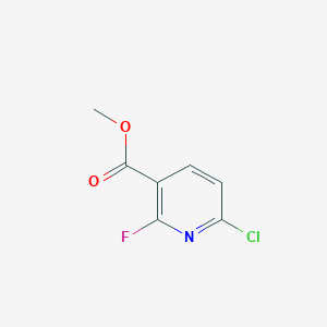 Methyl 6-chloro-2-fluoronicotinate chemical structure (CAS 1093880-34-2)