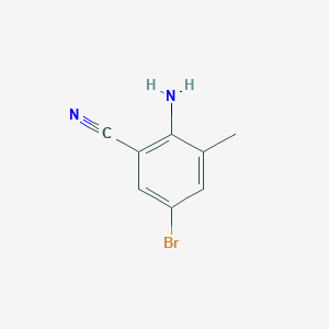 2-Amino-5-bromo-3-methylbenzonitrile chemical structure (CAS 1093966-37-0)