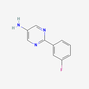 2-(3-Fluorophenyl)pyrimidin-5-amine chemical structure (CAS 1094411-86-5)