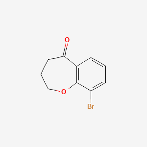 9-Bromo-2,3,4,5-tetrahydro-1-benzoxepin-5-one chemical structure (CAS 1094432-96-8)