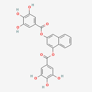 3-(3,4,5-Trihydroxybenzoyloxy)naphthalen-1-yl 3,4,5-trihydroxybenzoate chemical structure (CAS 1094451-90-7)