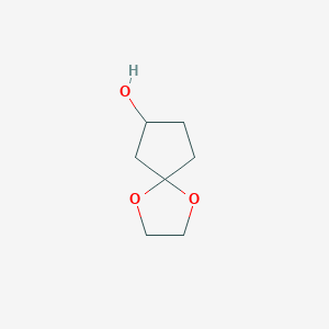 1,4-Dioxaspiro[4.4]nonan-7-ol chemical structure (CAS 109459-57-6)