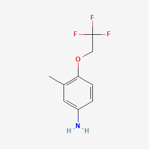 3-Methyl-4-(2,2,2-trifluoroethoxy)aniline chemical structure (CAS 1094646-56-6)