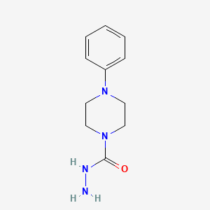 4-Phenylpiperazine-1-carbohydrazide chemical structure (CAS 1094655-08-9)