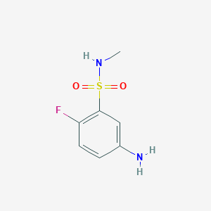5-Amino-2-fluoro-N-methylbenzene-1-sulfonamide chemical structure (CAS 1094887-98-5)