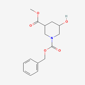 Methyl 1-Cbz-5-Hydroxypiperidine-3-carboxylate chemical structure (CAS 1095010-45-9)