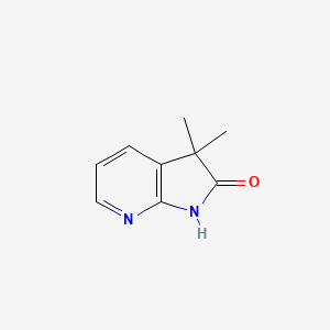 3,3-Dimethyl-1,3-dihydro-2H-pyrrolo[2,3-b]pyridin-2-one chemical structure (CAS 109535-73-1)