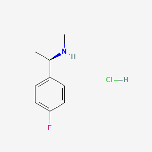 (R)-1-(4-Fluorophenyl)-N-methylethan-1-amine hydrochloride chemical structure (CAS 1095514-42-3)