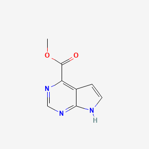 Methyl 7H-pyrrolo[2,3-d]pyrimidine-4-carboxylate chemical structure (CAS 1095822-17-5)