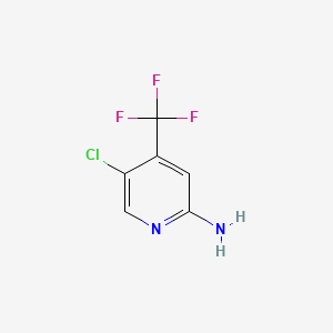 5-Chloro-4-(trifluoromethyl)pyridin-2-amine chemical structure (CAS 1095823-39-4)