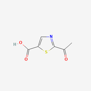 2-Acetylthiazole-5-carboxylic acid chemical structure (CAS 1095824-76-2)