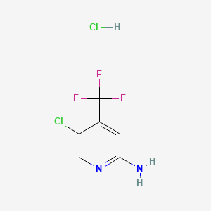 5-Chloro-4-(trifluoromethyl)pyridin-2-amine hydrochloride chemical structure (CAS 1095824-77-3)