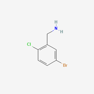 (5-Bromo-2-chlorophenyl)methanamine chemical structure (CAS 1096296-85-3)