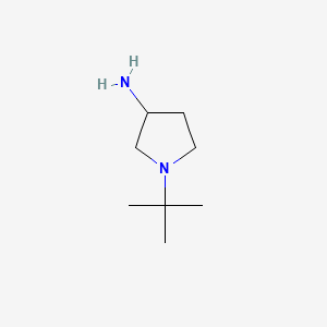 1-(tert-Butyl)pyrrolidin-3-amine chemical structure (CAS 1096325-48-2)