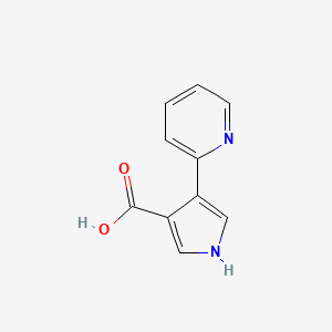 4-(Pyridin-2-yl)-1H-pyrrole-3-carboxylic acid chemical structure (CAS 1096815-73-4)