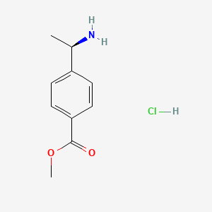 (R)-Methyl 4-(1-aminoethyl)benzoate hydrochloride chemical structure (CAS 1097196-96-7)