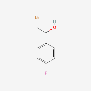 (R)-2-Bromo-1-(4-fluorophenyl)ethanol chemical structure (CAS 1097211-38-5)