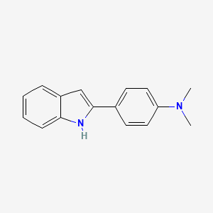 4-(1H-Indol-2-yl)-N,N-dimethylaniline chemical structure (CAS 1097212-03-7)