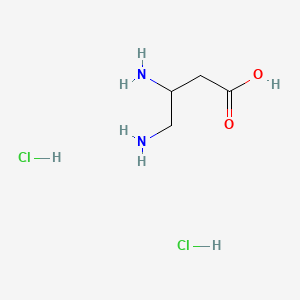 3,4-Diaminobutanoic acid dihydrochloride chemical structure (CAS 109754-82-7)