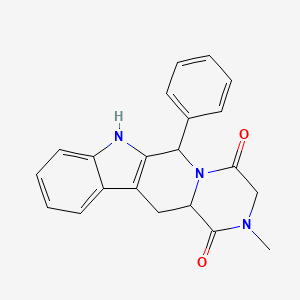 2-Methyl-6-phenyl-2,3,6,7,12,12a-hexahydropyrazino[1',2':1,6]pyrido[3,4-b]indole-1,4-dione chemical structure (CAS 1097615-85-4)
