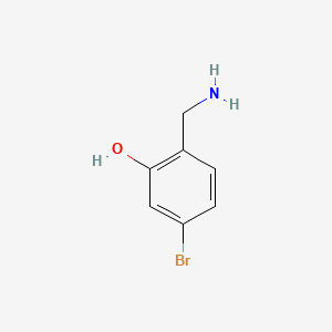 2-(Aminomethyl)-5-bromophenol chemical structure (CAS 1097778-99-8)
