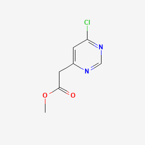 Methyl 2-(6-chloropyrimidin-4-yl)acetate chemical structure (CAS 1097779-00-4)