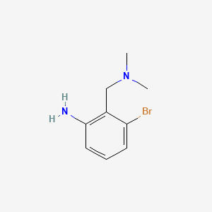 3-Bromo-2-((dimethylamino)methyl)aniline chemical structure (CAS 1097820-03-5)