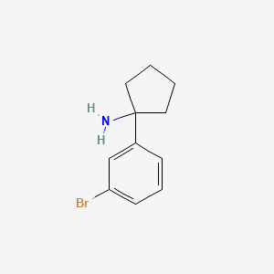 1-(3-Bromophenyl)cyclopentanamine chemical structure (CAS 1097826-42-0)