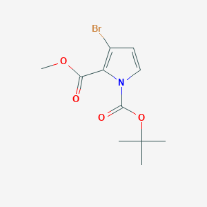 1-tert-Butyl 2-methyl 3-bromo-1H-pyrrole-1,2-dicarboxylate chemical structure (CAS 1097834-88-2)