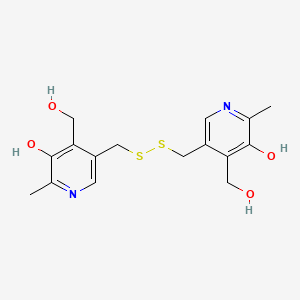 5,5'-(Disulfanediylbis(methylene))bis(4-(hydroxymethyl)-2-methylpyridin-3-ol) chemical structure (CAS 1098-97-1)