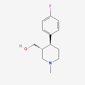 ((3R,4S)-rel-4-(4-Fluorophenyl)-1-methylpiperidin-3-yl)methanol chemical structure (CAS 109887-53-8)