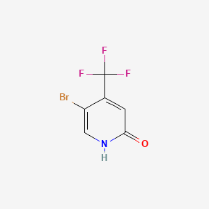 5-Bromo-4-(trifluoromethyl)pyridin-2-ol chemical structure (CAS 109919-32-6)
