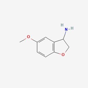 5-Methoxy-2,3-dihydrobenzofuran-3-amine chemical structure (CAS 109926-36-5)
