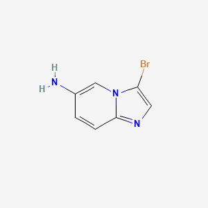 6-Amino-3-bromoimidazo[1,2-a]pyridine chemical structure (CAS 1099621-14-3)