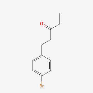 1-(4-Bromophenyl)pentan-3-one chemical structure (CAS 1099653-55-0)