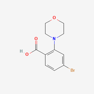 4-Bromo-2-morpholinobenzoic acid chemical structure (CAS 1099687-03-2)