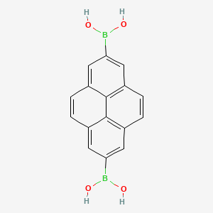 Pyrene-2,7-diyldiboronic acid chemical structure (CAS 1099731-44-8)