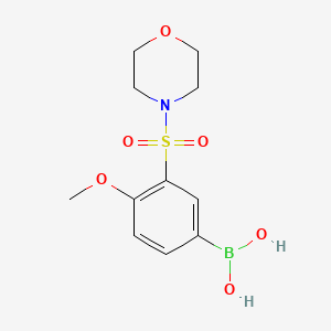 (4-methoxy-3-(morpholinosulfonyl)phenyl)boronic acid chemical structure (CAS 1100095-14-4)