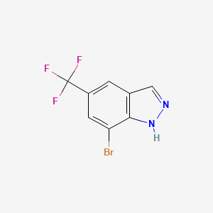 7-Bromo-5-(trifluoromethyl)-1H-indazole chemical structure (CAS 1100212-66-5)