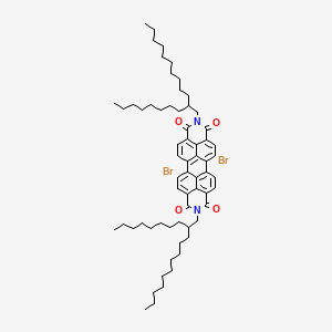 5,12-Dibromo-2,9-bis(2-octyldodecyl)anthra[2,1,9-def:6,5,10-d'e'f']diisoquinoline-1,3,8,10(2H,9H)-tetraone chemical structure (CAS 1100243-37-5)
