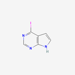 4-Iodo-7H-pyrrolo[2,3-d]pyrimidine chemical structure (CAS 1100318-96-4)