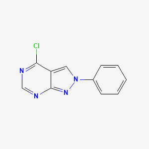 4-Chloro-2-phenyl-2H-pyrazolo[3,4-d]pyrimidine chemical structure (CAS 1100365-43-2)