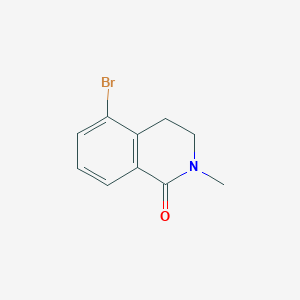 5-Bromo-2-methyl-3,4-dihydroisoquinolin-1(2H)-one chemical structure (CAS 1100509-38-3)