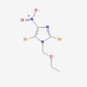 2,5-Dibromo-1-(ethoxymethyl)-4-nitro-1H-imidazole chemical structure (CAS 1100750-08-0)