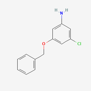 3-(Benzyloxy)-5-chloroaniline chemical structure (CAS 1100752-67-7)