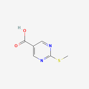 2-(Methylthio)pyrimidine-5-carboxylic acid chemical structure (CAS 110099-94-0)