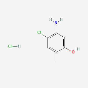 5-Amino-4-chloro-2-methylphenol hydrochloride chemical structure (CAS 110102-85-7)
