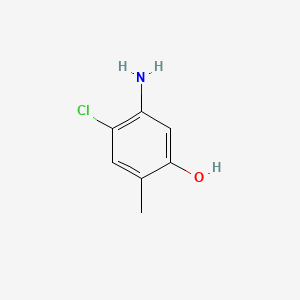 5-Amino-4-chloro-2-methylphenol chemical structure (CAS 110102-86-8)