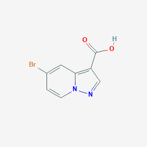5-Bromopyrazolo[1,5-a]pyridine-3-carboxylic acid chemical structure (CAS 1101121-05-4)
