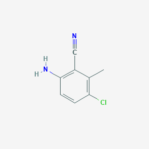 6-Amino-3-chloro-2-methylbenzonitrile chemical structure (CAS 110127-06-5)